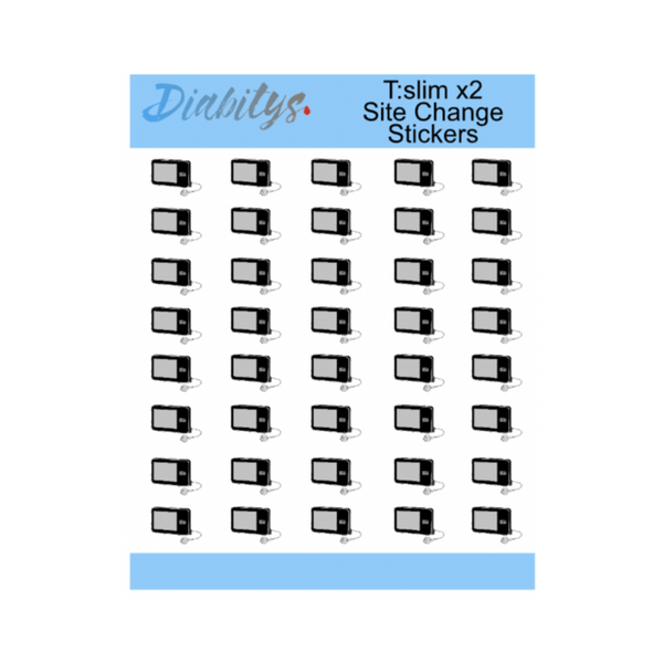 T:slim x2 Insulin Pump Site Change Planner Stickers