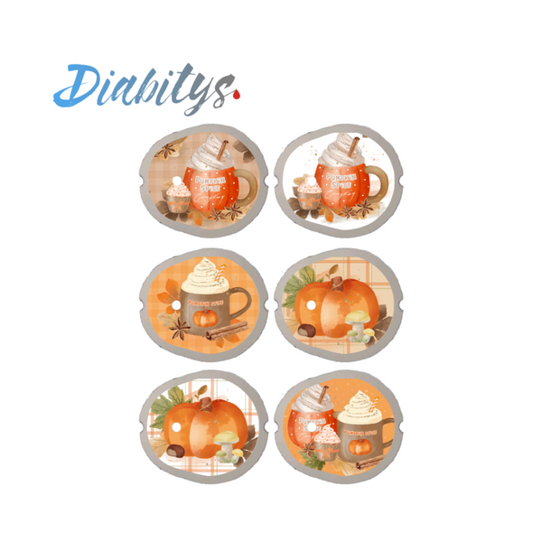 Dexcom G7 CGM 6 Pack Stickers - Pumpkin Spice