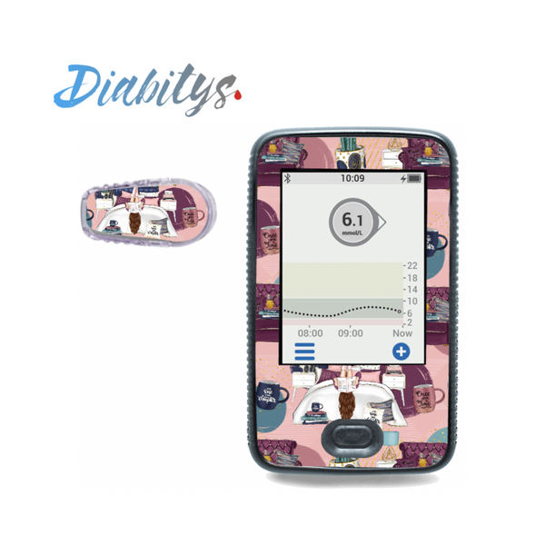 Dexcom G6 Receiver Sticker & 1 Transmitter Sticker - Booklover Girl