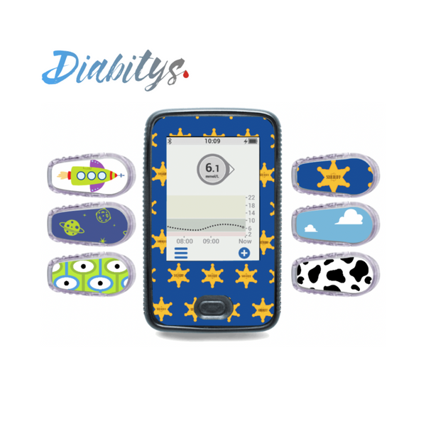 Dexcom G6 Receiver Sticker & Six Transmitter Stickers - Toy Sheriff