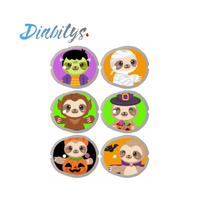 Dexcom G7 CGM 6 Pack Stickers - Halloween Sloths