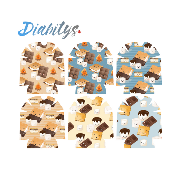 Omnipod Insulin Pump 6 Pack Wrap Stickers - Kawaii Smores