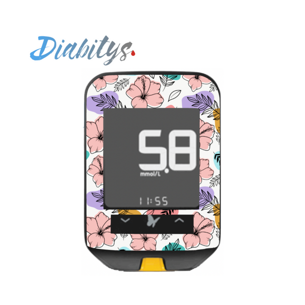 Freestyle Optium Neo Glucose Meter Sticker - Hibiscus