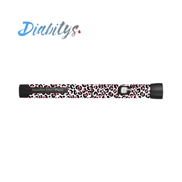 Novopen Insulin Pen Sticker - White & Pink Leopard