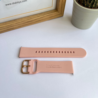Type One Medical ID Fossil Silicone Watch Strap - Soft Pink