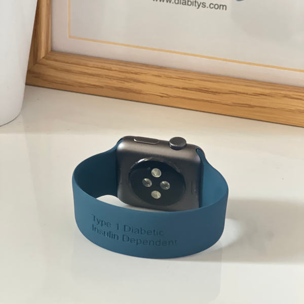 Type One Medical ID Apple Watch 38/40/41mm Silicone Loop Strap - Abyss Blue