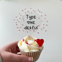 Diaversary Cupcake Topper - Type One Derful