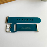Type One Medical ID Fitbit Versa 4, Versa 3, Versa Lite, Sense Silicone Watch Strap - Green