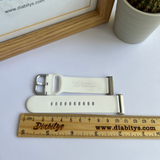 Type One Medical ID Fitbit Versa 4, Versa 3, Versa Lite, Sense Silicone Watch Strap - White