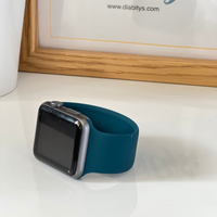 Type One Medical ID Apple Watch 42/44/45mm Silicone Loop Strap - Mallard Green