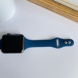 Type One Medical ID Apple Watch 42/44/45mm Slim Silicone Strap - Navy Blue