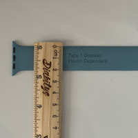 Type One Medical ID Apple Watch 38/40/41mm Silicone Loop Strap - Chrysanthemum