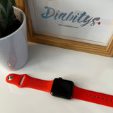 Type One Medical ID Apple Watch 38/40mm Silicone Strap - Hot Coral