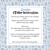 Accu-chek Guide Meter Sticker - Sloth & Balloons