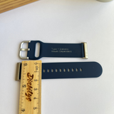 Type One Medical ID Fitbit Versa 4, Versa 3, Versa Lite, Sense Silicone Watch Strap - Dark Blue