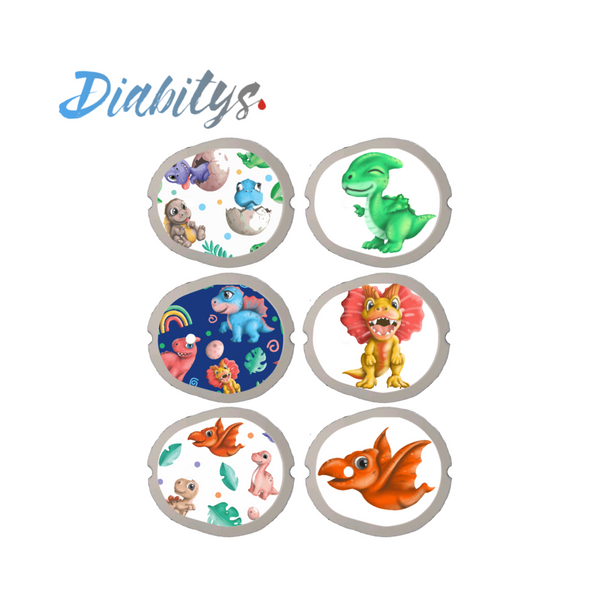 Dexcom G7 CGM 6 Pack Stickers - Baby Dinos