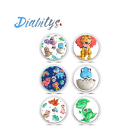 Freestyle Libre/Libre 2 Sensor 6 Pack Stickers - Baby Dinos