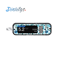 Contour Next USB Glucose Meter Sticker - Blue Rose