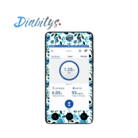 Omnipod Dash PDM Sticker - Blue Rose