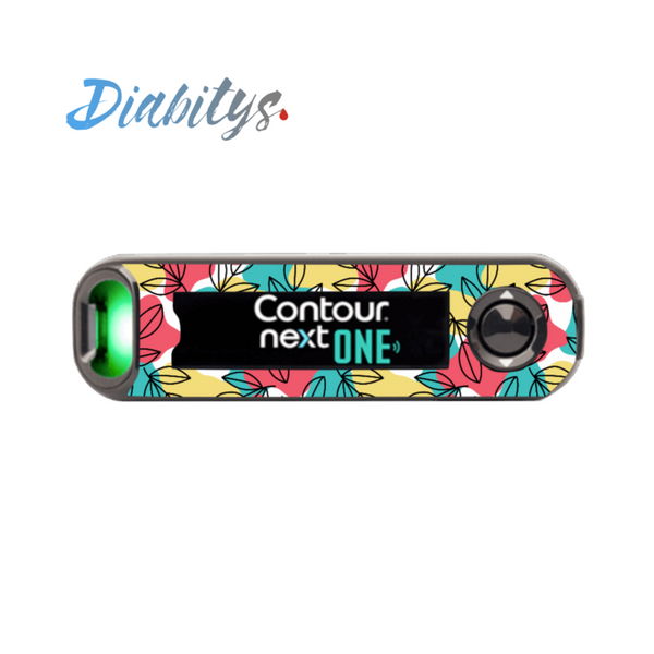 Contour Next One Glucose Meter Sticker - Abstract Leaves