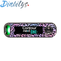 Contour Next One Glucose Meter Sticker - Iridescent Dark Leopard