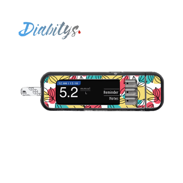 Contour Next USB Glucose Meter Sticker - Abstract Leaves