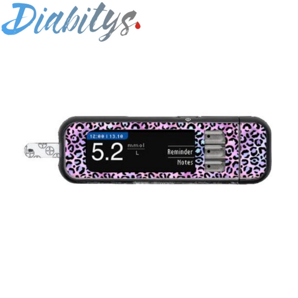 Contour Next USB Glucose Meter Sticker - Iridescent Dark Leopard