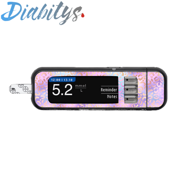Contour Next USB Glucose Meter Sticker - Iridescent Leopard