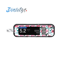 Contour Next USB Glucose Meter Sticker - Pink Rose
