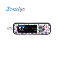 Contour Next USB Glucose Meter Sticker - Purple Tulip