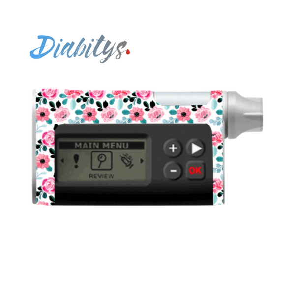 Dana RS Insulin Pump Sticker - Pink Rose