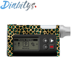 Dana RS Insulin Pump Sticker - Gold & Teal Leopard