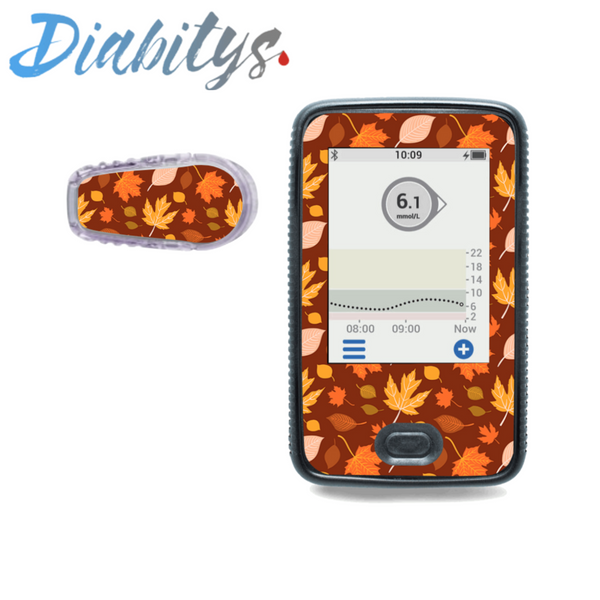 Dexcom G6 Receiver Sticker & 1 Transmitter Sticker - Autumn Leaves