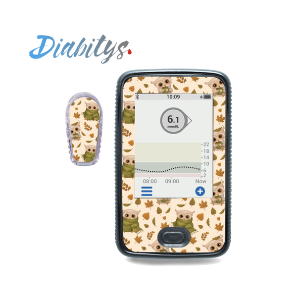 Dexcom G6 Receiver Sticker & 1 Transmitter Sticker - Autumn Owl