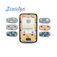 Dexcom G6 Receiver Sticker & Six Transmitter Stickers - Astronaut