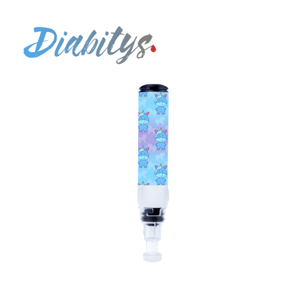 Genteel Lancing Device Sticker - Cute Uncicorns Blue