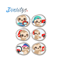 Dexcom G7 CGM 6 Pack Stickers - Influencer Sloths