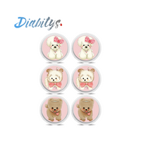 Freestyle Libre/Libre 2 Sensor 6 Pack Stickers - Cute Dogs