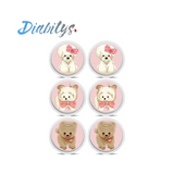 Freestyle Libre/Libre 2 Sensor 6 Pack Stickers - Cute Dogs