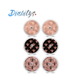 Freestyle Libre/Libre 2 Sensor 6 Pack Stickers - Rose Gold Bee