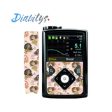 Medtronic 640g, 670g or 780g Insulin Pump Front & Clip Sticker - Tropical Girls Pink