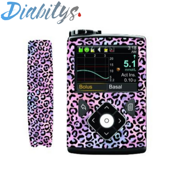 Medtronic 640g, 670g or 780g Insulin Pump Wrap Sticker - Iridescent Dark Leopard