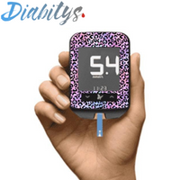Freestyle Optium Neo Glucose Meter Sticker - Iridescent Dark Leopard