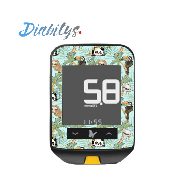Freestyle Optium Neo Glucose Meter Sticker - Tropical Animals Mint