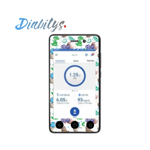 Omnipod Dash PDM Sticker - Baby Dinos