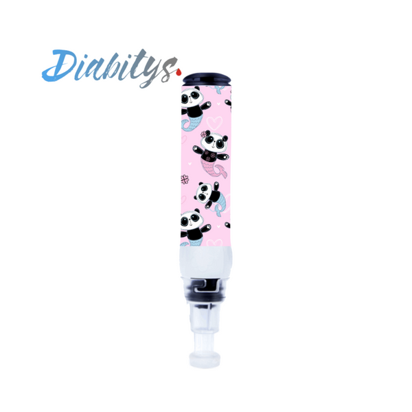 Genteel Lancing Device Sticker - Panda Mermaid Pink