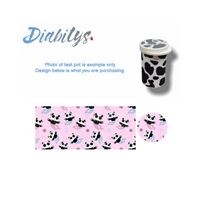 Accu-Chek Instant Test Pot Sticker - Panda Mermaid Pink