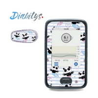 Dexcom G6 Receiver Sticker & 1 Transmitter Sticker - Panda Mermaid Stripe