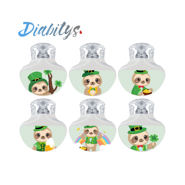 Guardian 4 CGM 6 Pack Stickers - St Patrick's Sloths