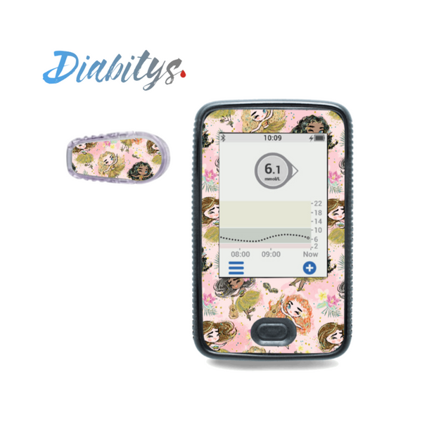 Dexcom G6 Receiver Sticker & 1 Transmitter Sticker - Tropical Girls Pink